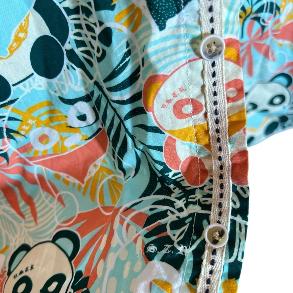 VSTR Jungle Panda Men's Button Up Shirt, Medium - Picture 3 of 10